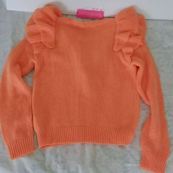 Lilly Pulitzer Marceline Sweater, Cantaloupe, Size S - Picture 3 of 9